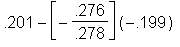 .201-[-.276/.278]*(-.199)